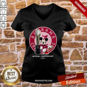 Alternative view of Awesome Mickey Mouse Alabama Crimson Tide National Championship 2021 Shirt