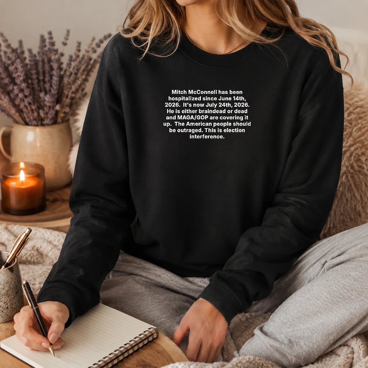 Awesome Mitch Mcconnell Has Been Hospitalized Since June 14th 2026 Shirt - Image 2