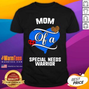 Awesome Mom Of A Special Needs Warrior Heart Shirt