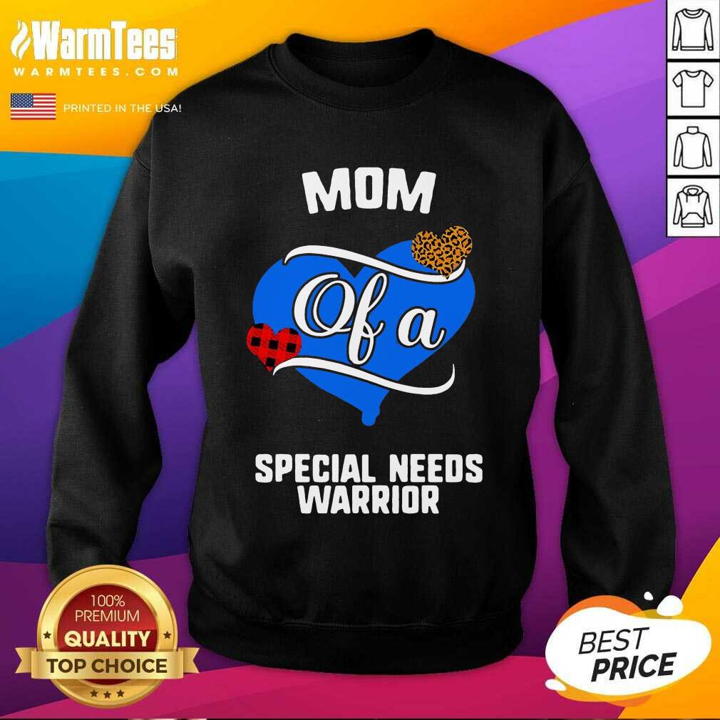 Awesome Mom Of A Special Needs Warrior Heart Shirt - Image 3