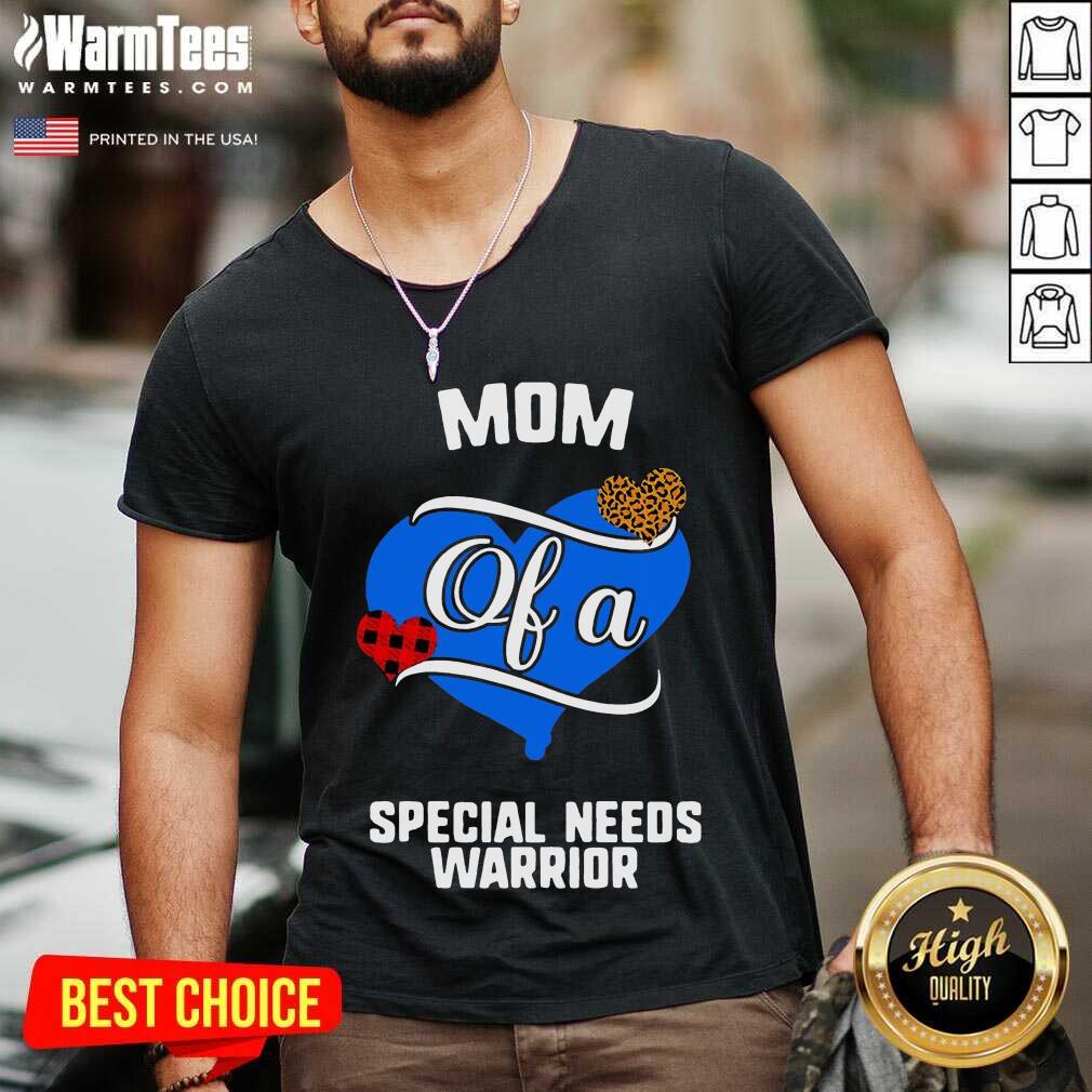 Awesome Mom Of A Special Needs Warrior Heart Shirt - Image 5