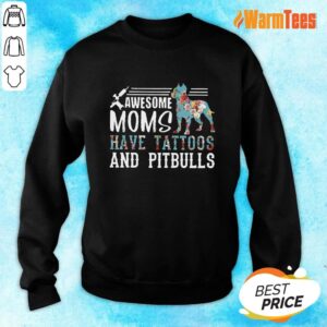 Alternative view of Awesome Moms Have Tattoos And Pitbull Shirt