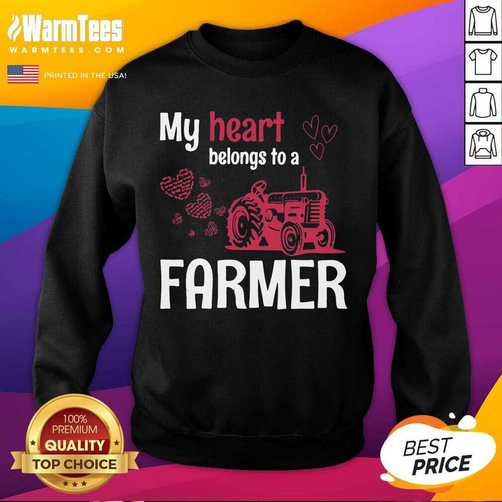 Awesome My Heart Belongs To As Farmer Shirt - Image 3