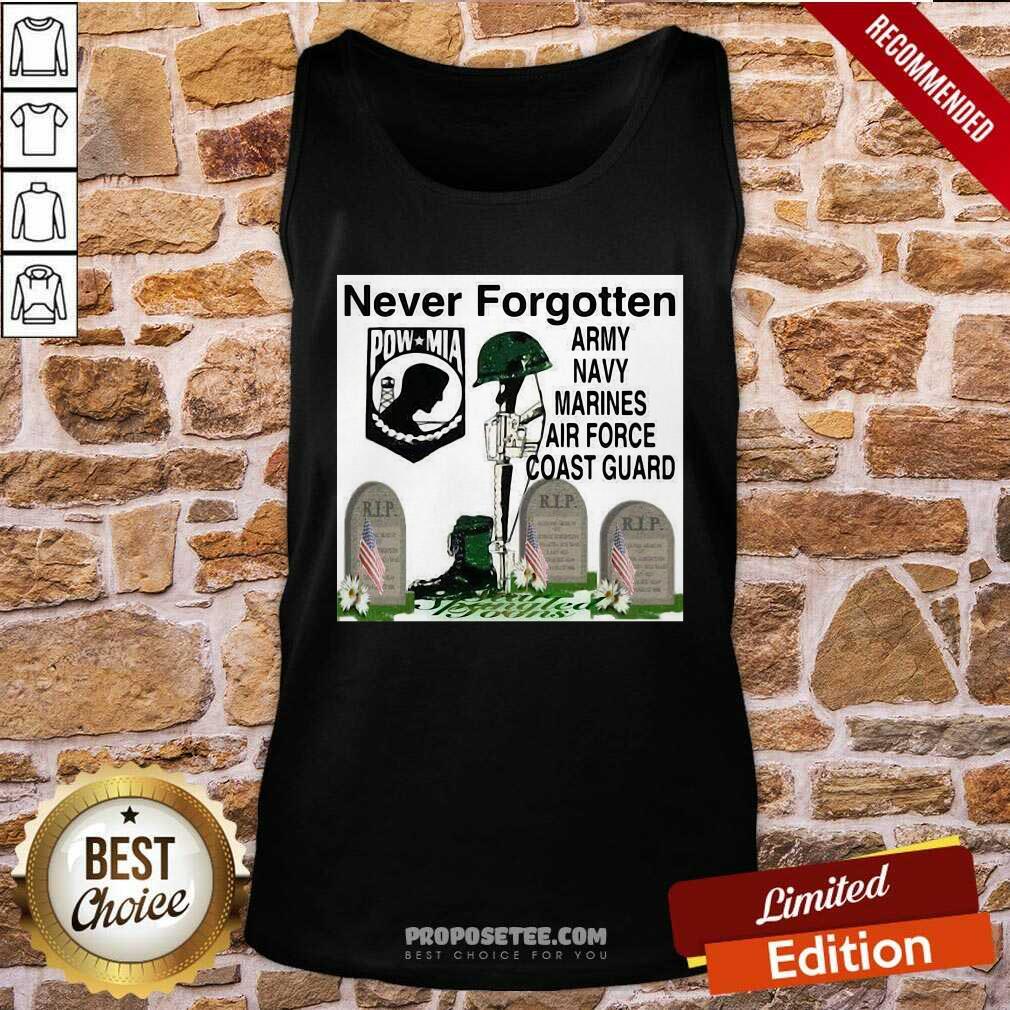 Awesome Never Forgotten Army Navy Marines Airforce Coast Guard Shirt - Image 4
