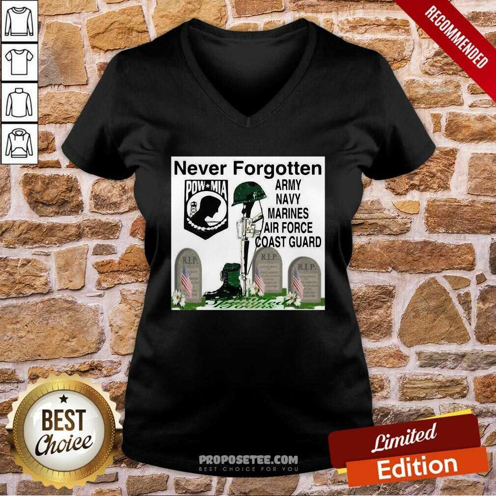 Awesome Never Forgotten Army Navy Marines Airforce Coast Guard Shirt - Image 3