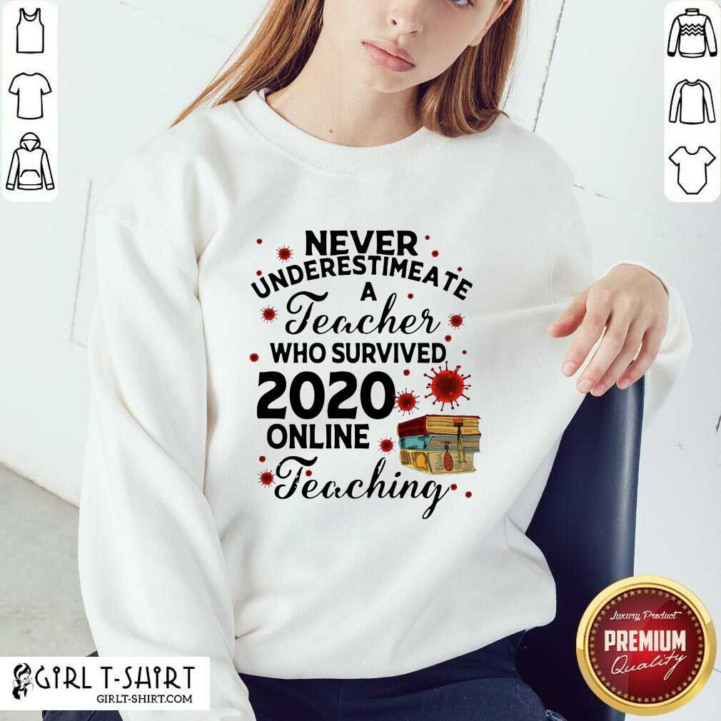 Awesome Never Underestimate A Teacher Who Survived 2020 Online Teaching Shirt - Image 4