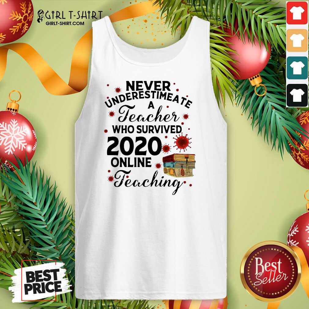 Awesome Never Underestimate A Teacher Who Survived 2020 Online Teaching Shirt - Image 3