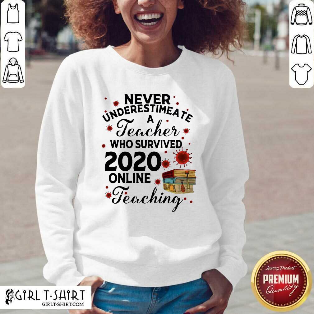 Awesome Never Underestimate A Teacher Who Survived 2020 Online Teaching Shirt - Image 2