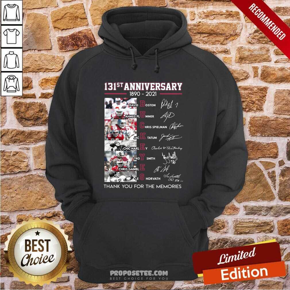 Awesome Ohio State Buckeyes Football 131st Anniversary 1890 2021 Thank You For The Memories Signatures Shirt - Image 5