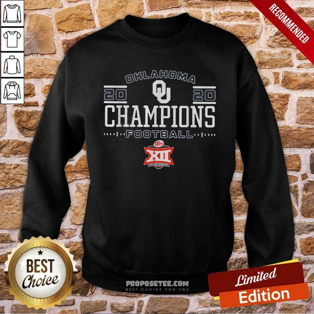 Awesome Oklahoma Sooners 2020 Big 12 Football Champions Shirt - Image 3