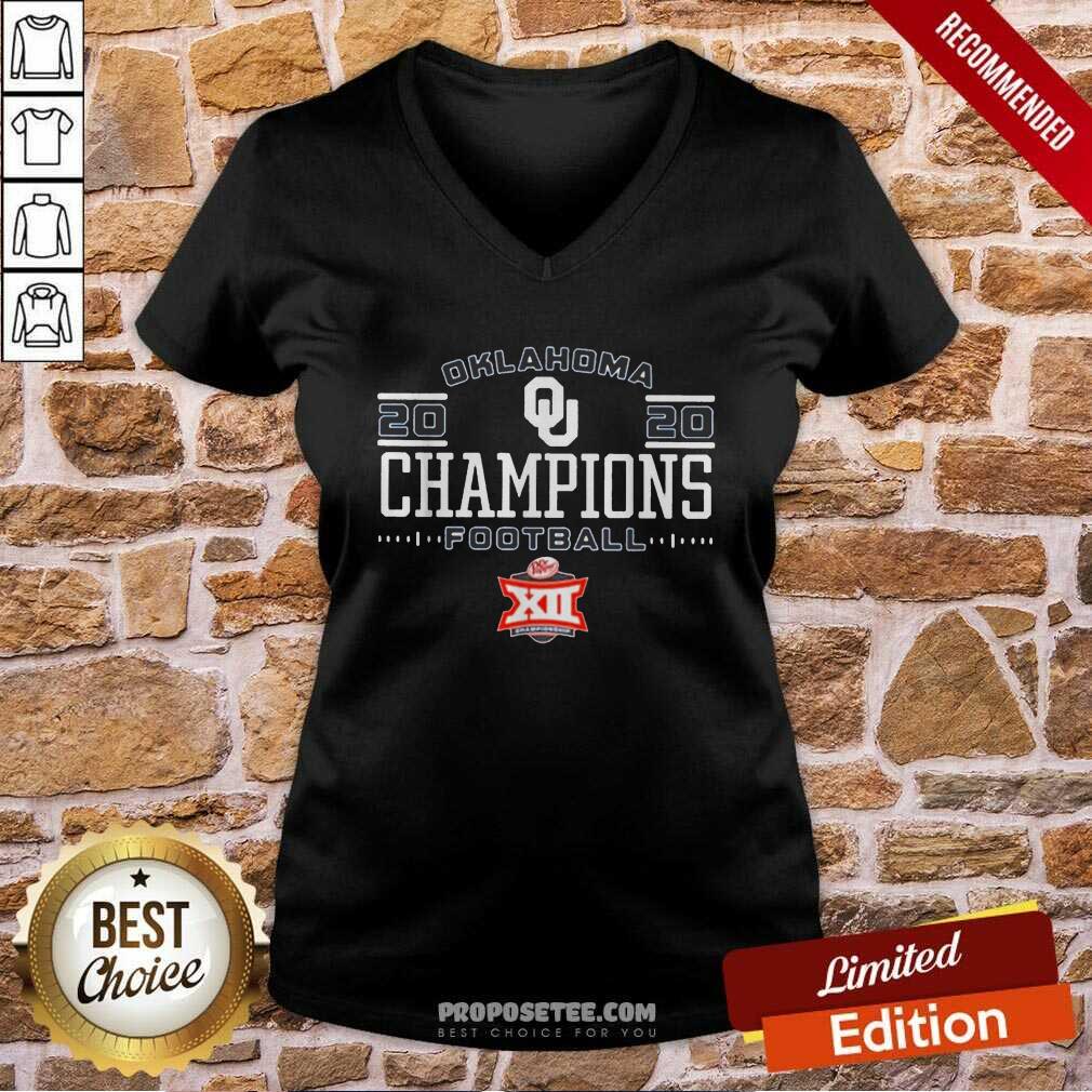 Awesome Oklahoma Sooners 2020 Big 12 Football Champions Shirt - Image 5