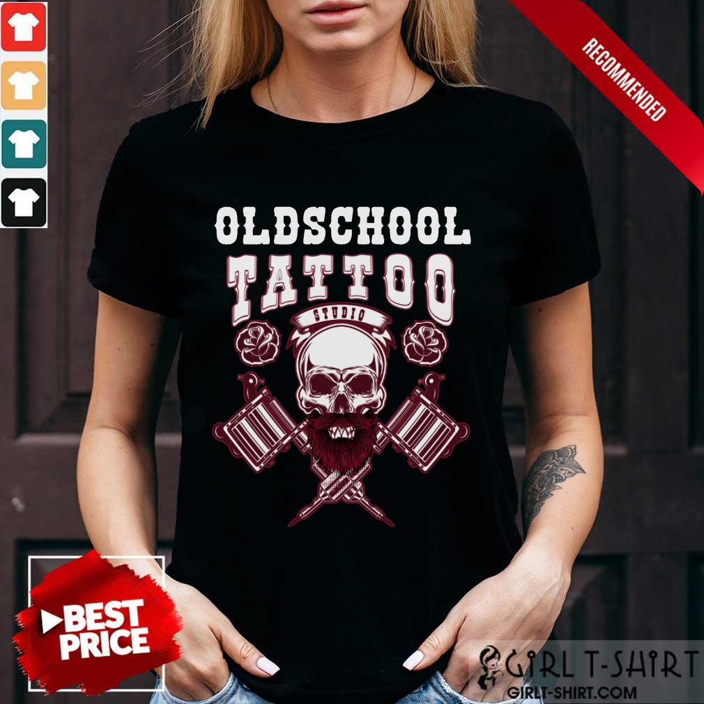 Awesome Old School Tattoo Studio Skull Shirt