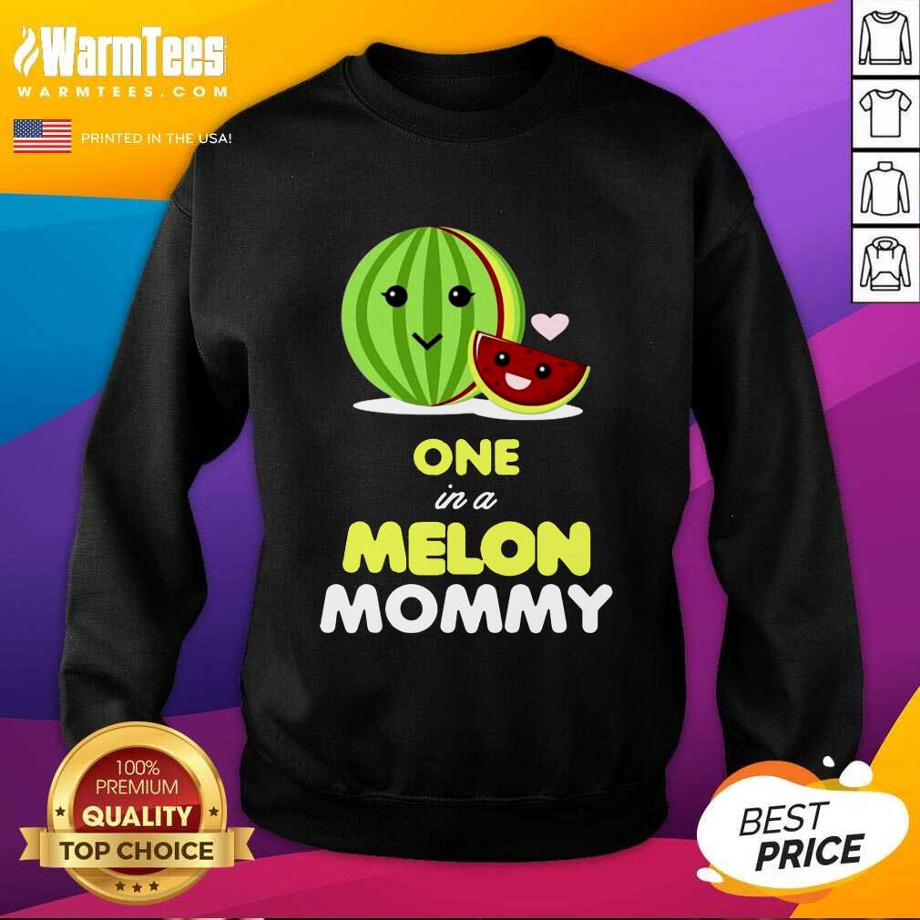 Awesome One In A Melon Mom Funny Fruit Watermelon Mom Shirt - Image 3