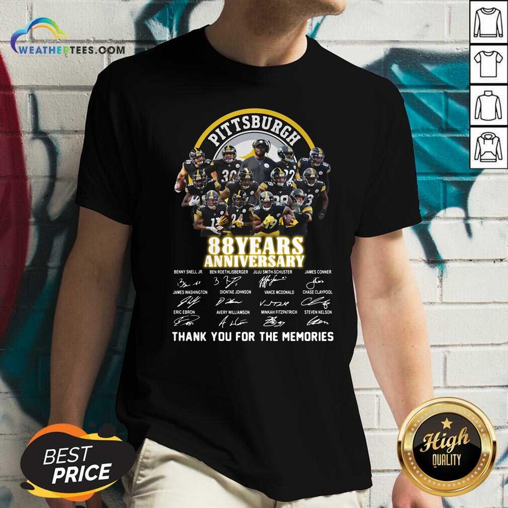 Awesome Pittsburgh Steelers 88 Years Anniversary Thank You For The Memories Signatures Shirt - Image 2