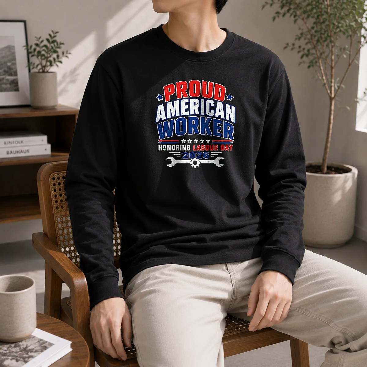 Awesome Pretty Labour Day Proud American Worker Typography Shirt - Image 6