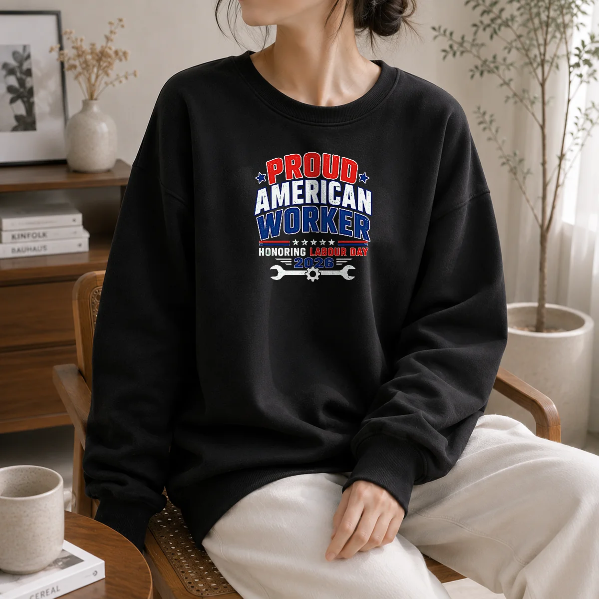 Awesome Pretty Labour Day Proud American Worker Typography Shirt - Image 7