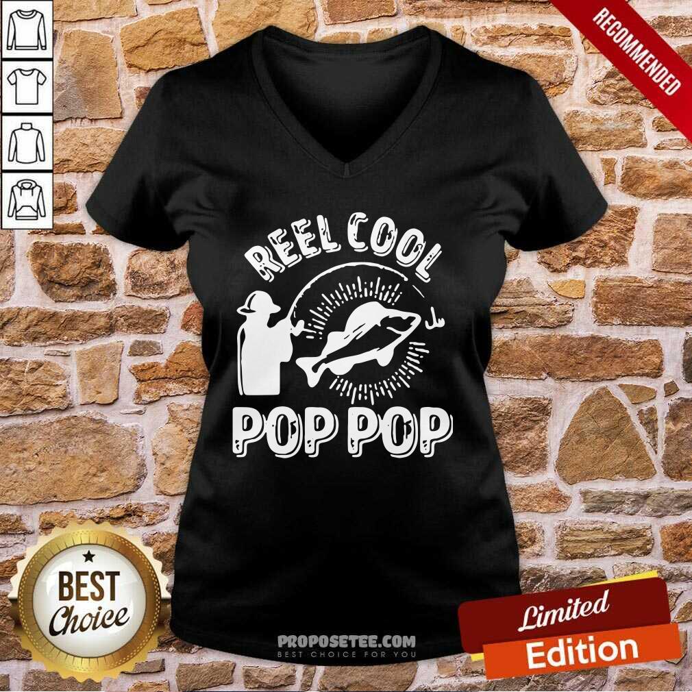 Awesome Reel Cool Pop Pop Shirt Fisherman Christmas Fathers Day Shirt - Image 2