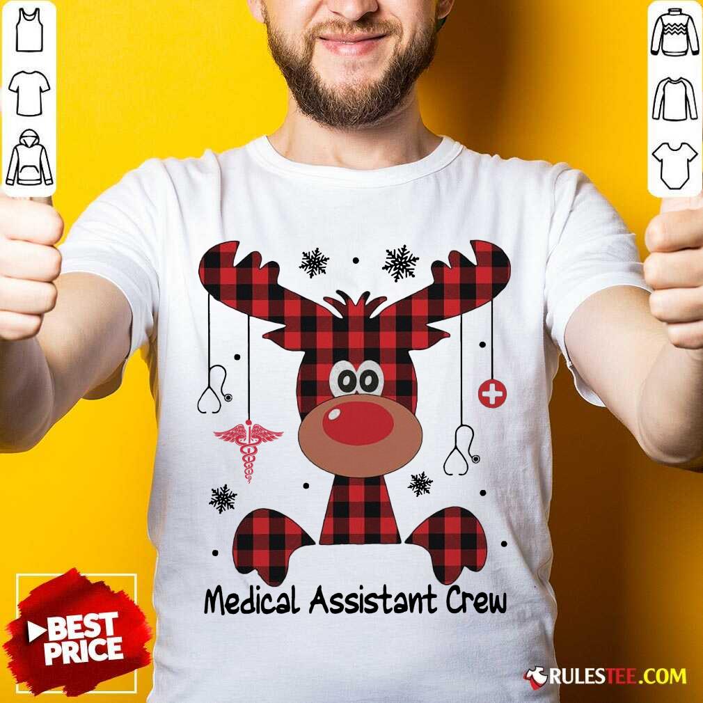 Awesome Reindeer Dispatcher Medical Assistant Crew Christmas Shirt