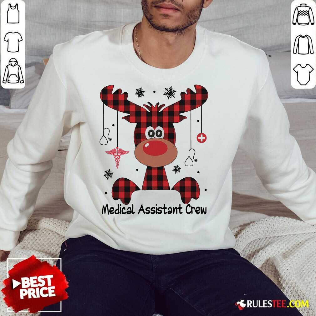 Awesome Reindeer Dispatcher Medical Assistant Crew Christmas Shirt - Image 5
