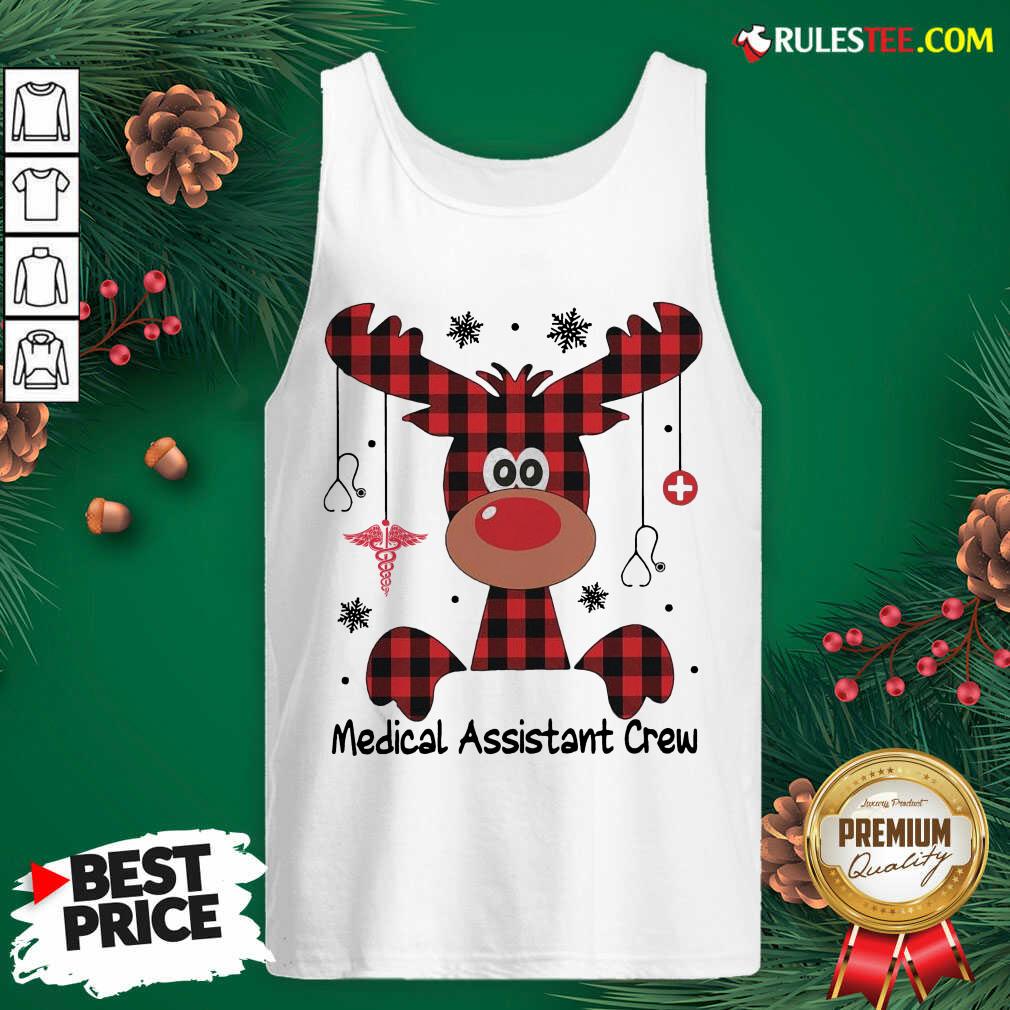 Awesome Reindeer Dispatcher Medical Assistant Crew Christmas Shirt - Image 4