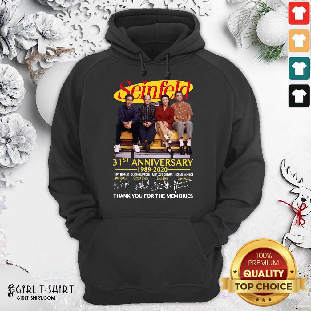 Awesome Seinfeld 31st Anniversary 1989 2020 Thank You For The Memories Signatures Shirt - Image 5