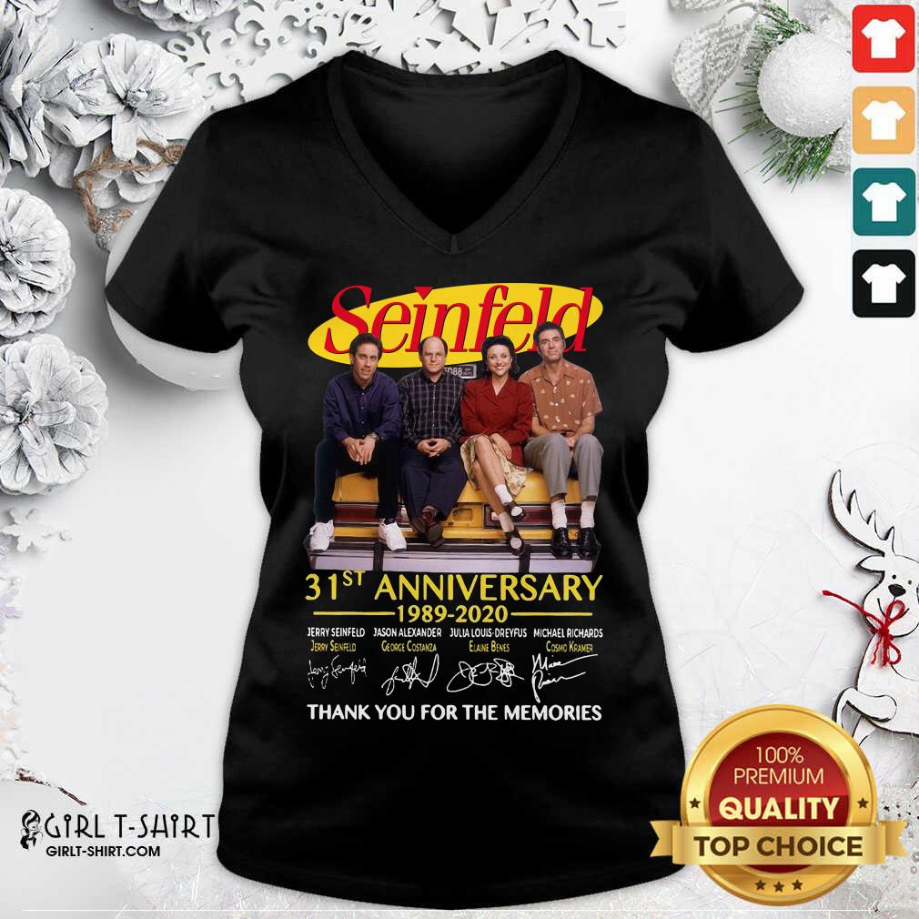 Awesome Seinfeld 31st Anniversary 1989 2020 Thank You For The Memories Signatures Shirt - Image 4