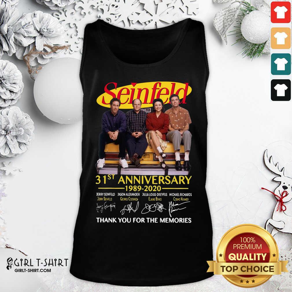 Awesome Seinfeld 31st Anniversary 1989 2020 Thank You For The Memories Signatures Shirt - Image 3