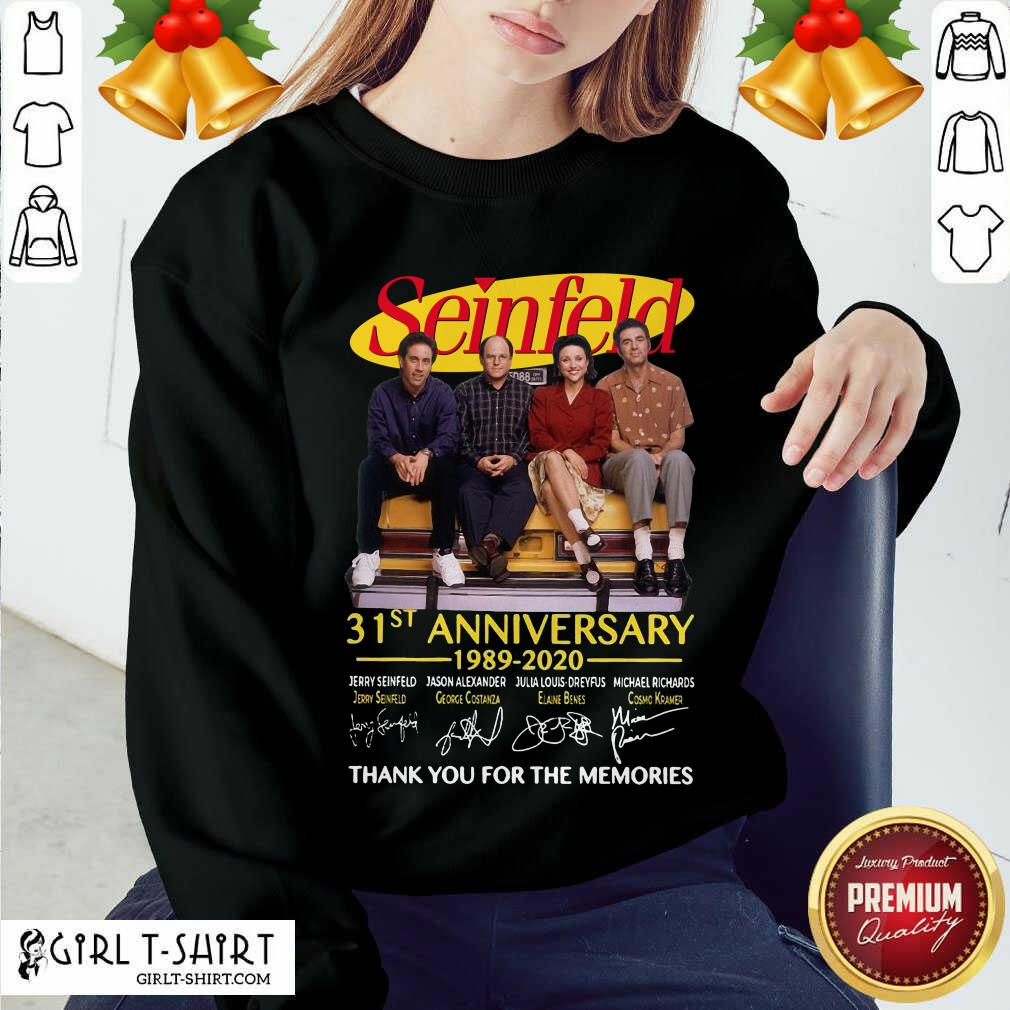 Awesome Seinfeld 31st Anniversary 1989 2020 Thank You For The Memories Signatures Shirt - Image 2