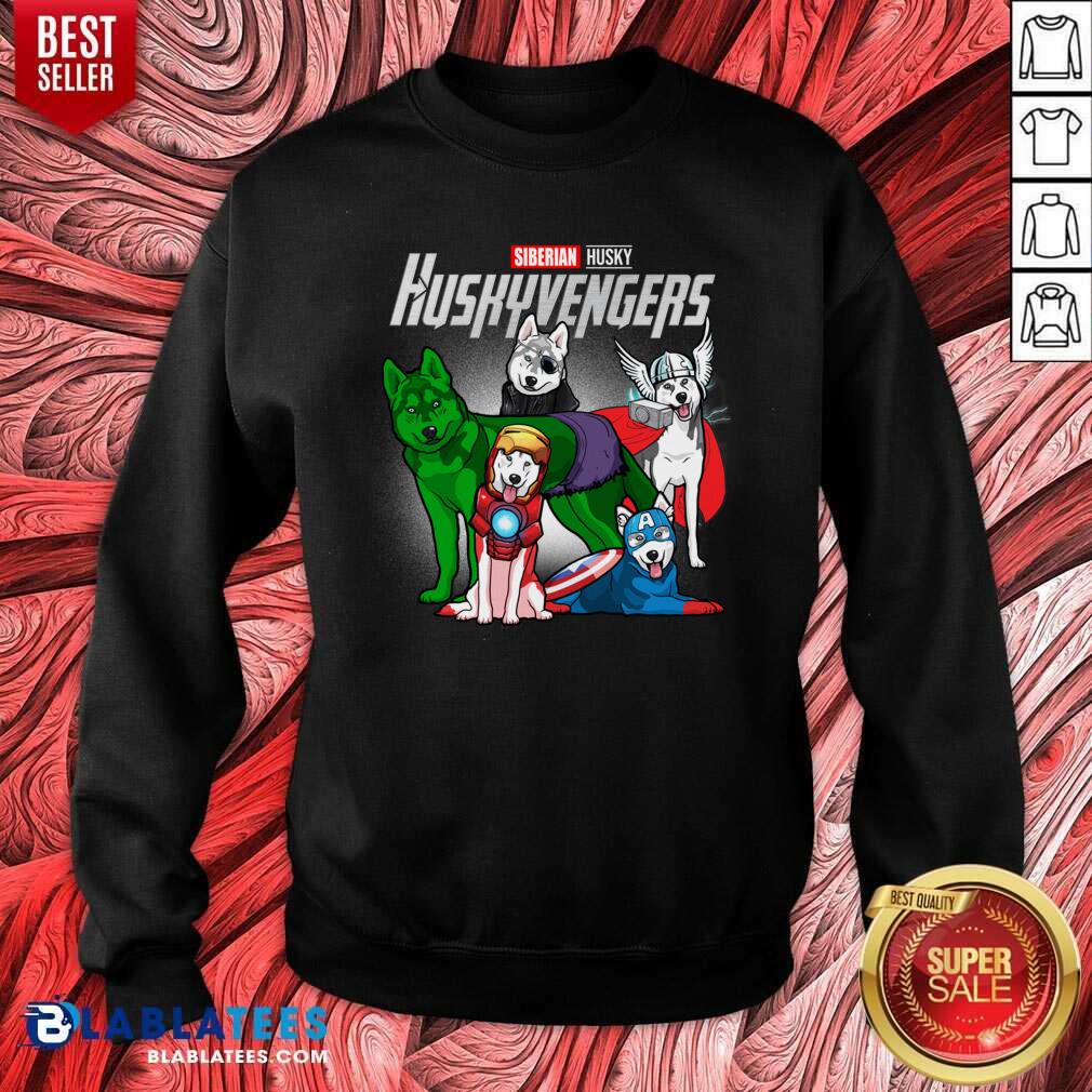 Awesome Siberian Husky Marvel Avengers Huskyvengers Shirt - Image 4