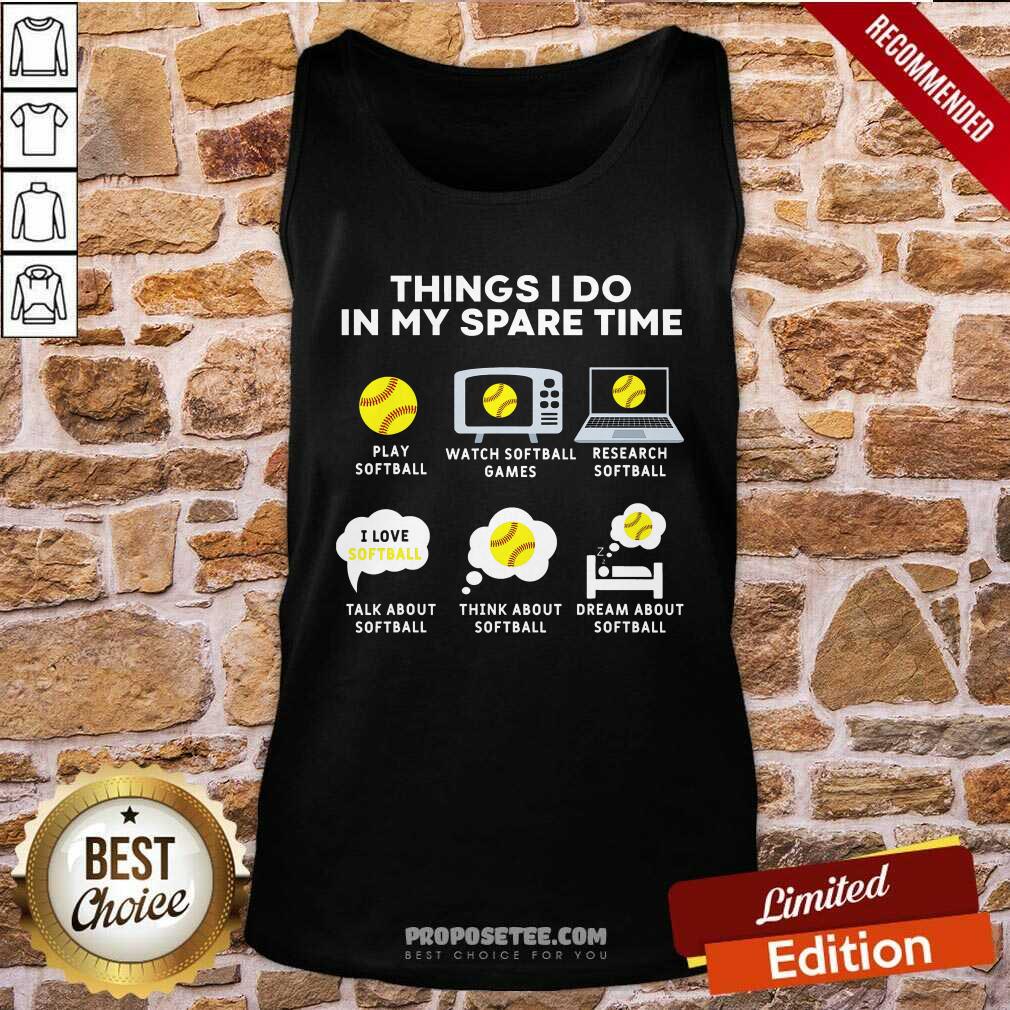 Awesome Six Things I Do In My Spare Time Softball Christmas Shirt - Image 4