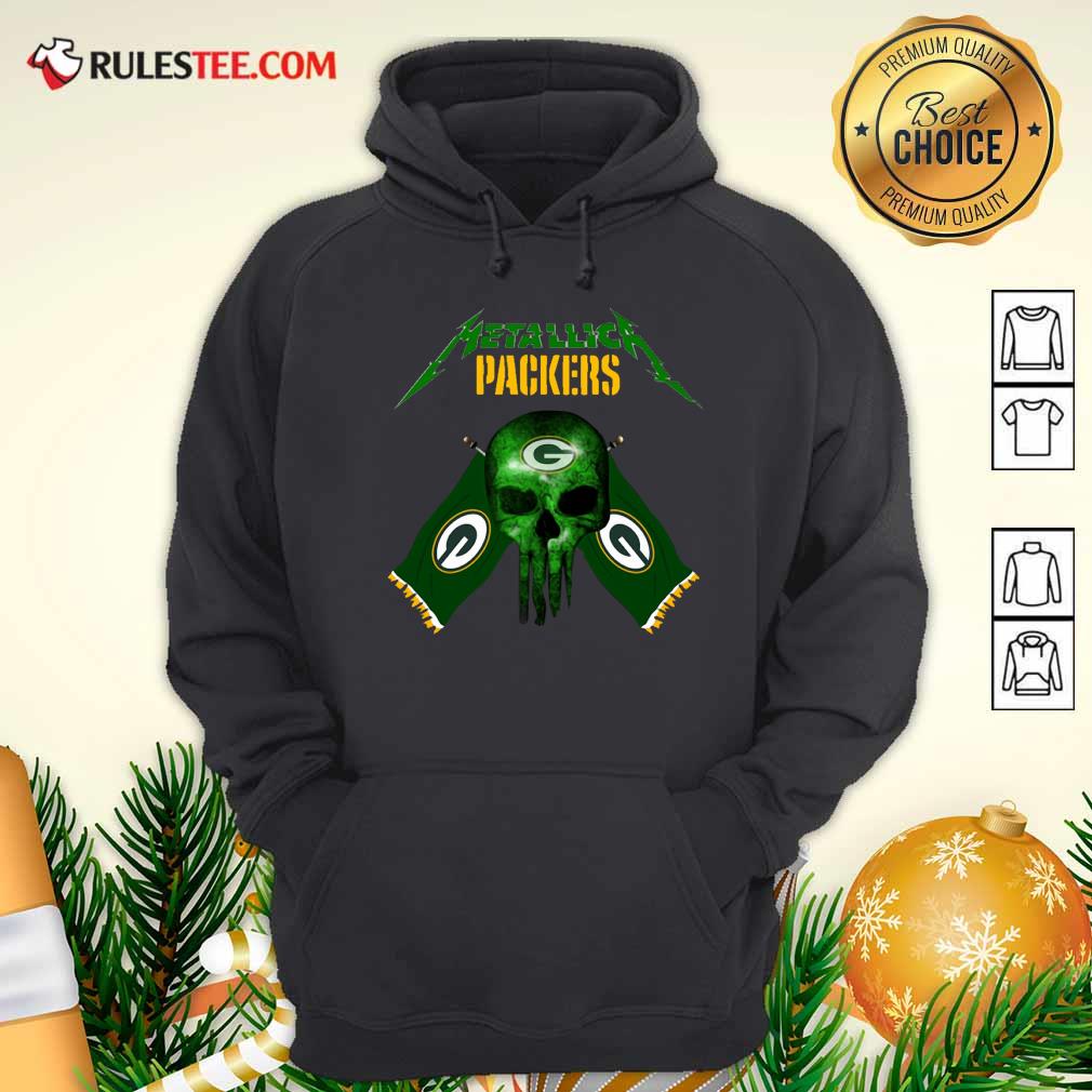 Awesome Skull Metallica Green Bay Packers Shirt - Image 2