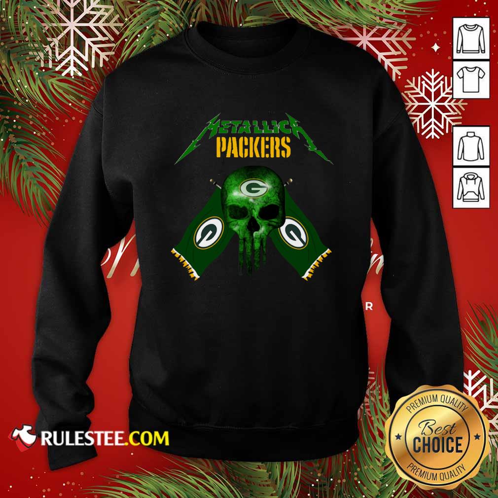 Awesome Skull Metallica Green Bay Packers Shirt - Image 5