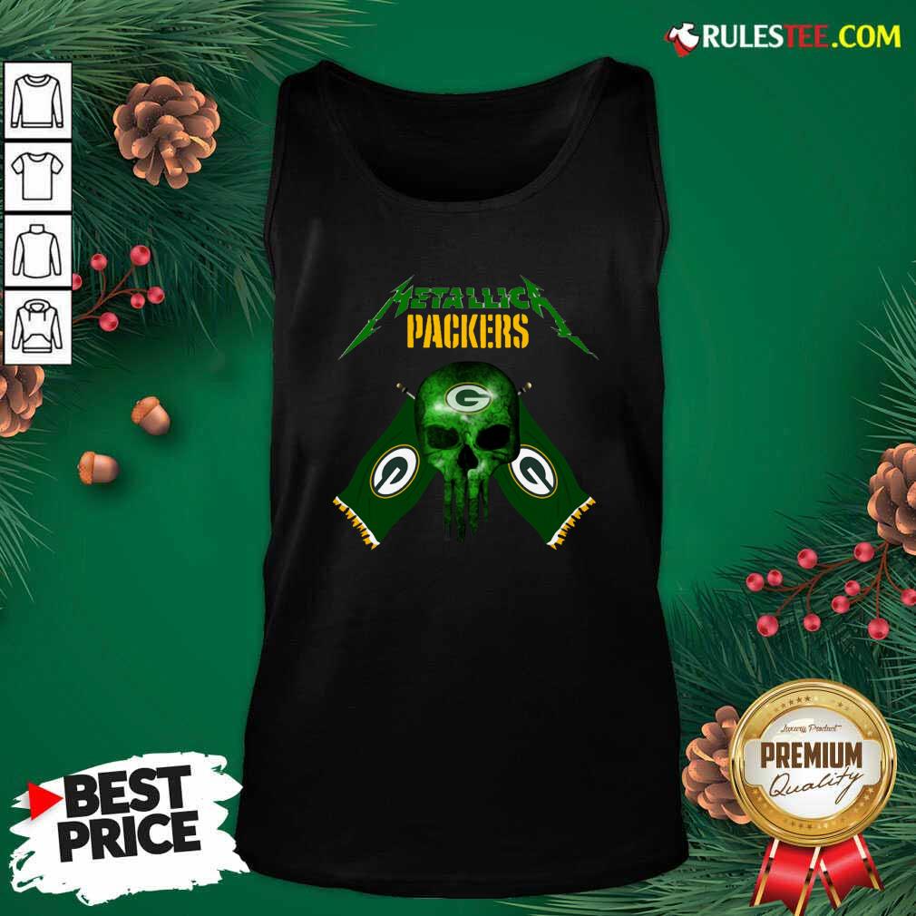 Awesome Skull Metallica Green Bay Packers Shirt - Image 4