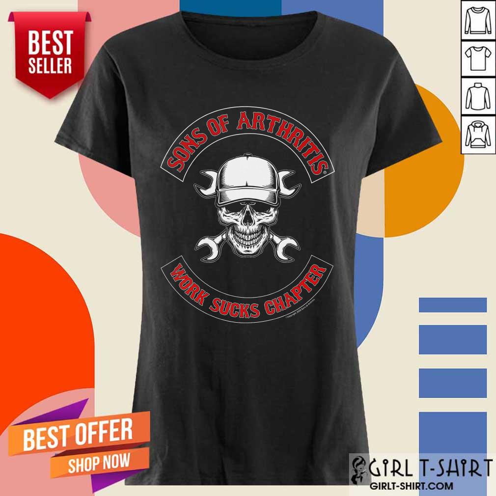 Awesome Skull Sons Of Arthritis Works Sucks Chapter Shirt - Image 2