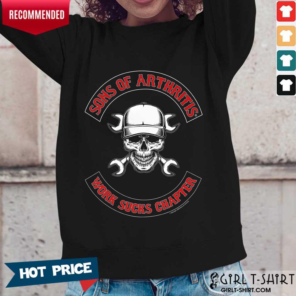 Awesome Skull Sons Of Arthritis Works Sucks Chapter Shirt - Image 5