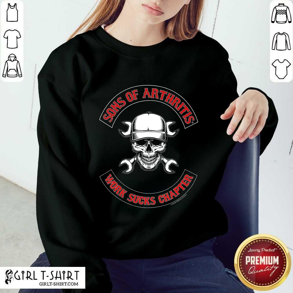 Awesome Skull Sons Of Arthritis Works Sucks Chapter Shirt - Image 4