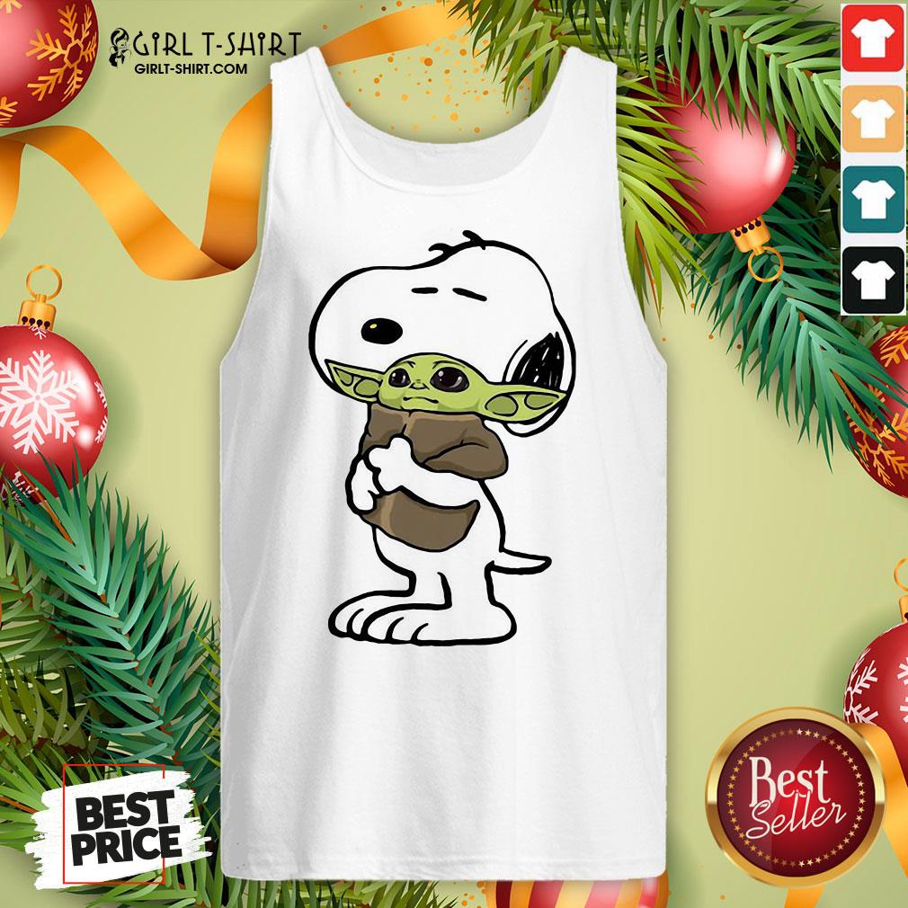 Awesome Snoopy Hugged Baby Yoda Tightly Shirt - Image 3