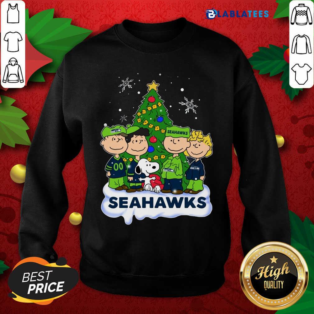 Awesome Snoopy The Peanuts Seattle Seahawks Christmas Shirt - Image 5