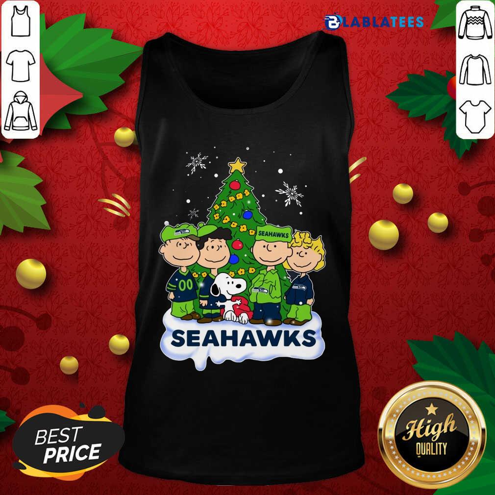 Awesome Snoopy The Peanuts Seattle Seahawks Christmas Shirt - Image 4