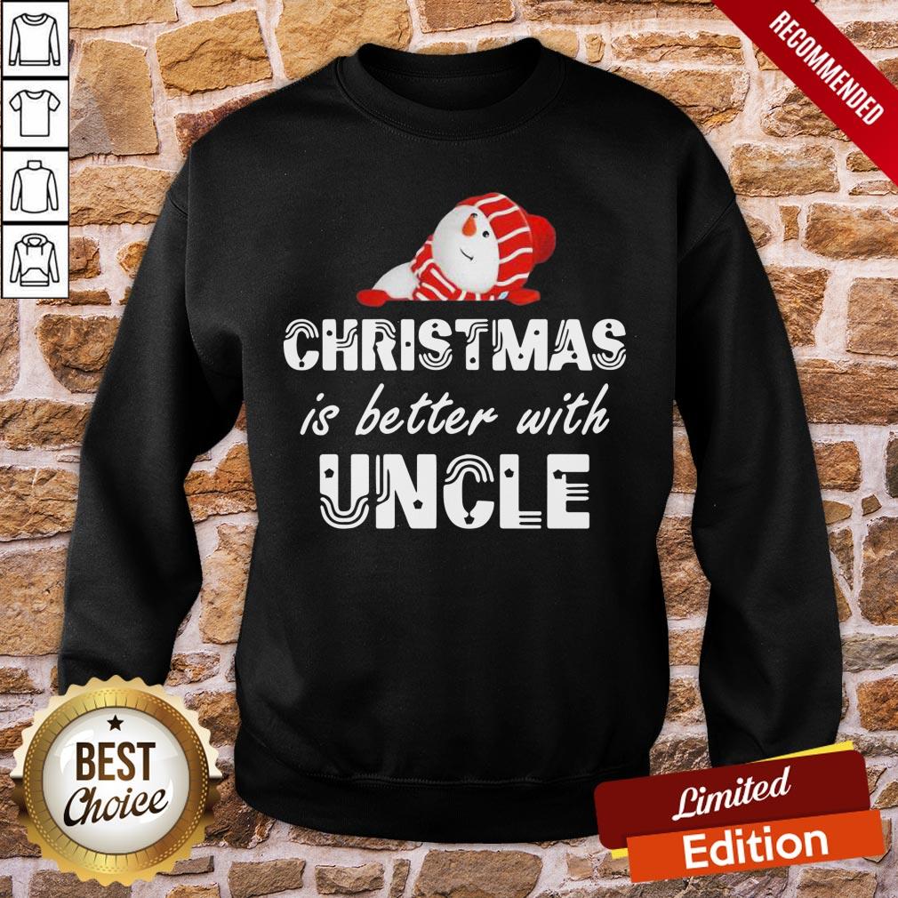 Awesome Snowman Christmas Is Better With Uncle Shirt - Image 4
