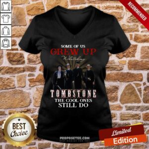 Alternative view of Awesome Some Of Us Grew Up Tombstone The Cool Ones Still Do Shirt