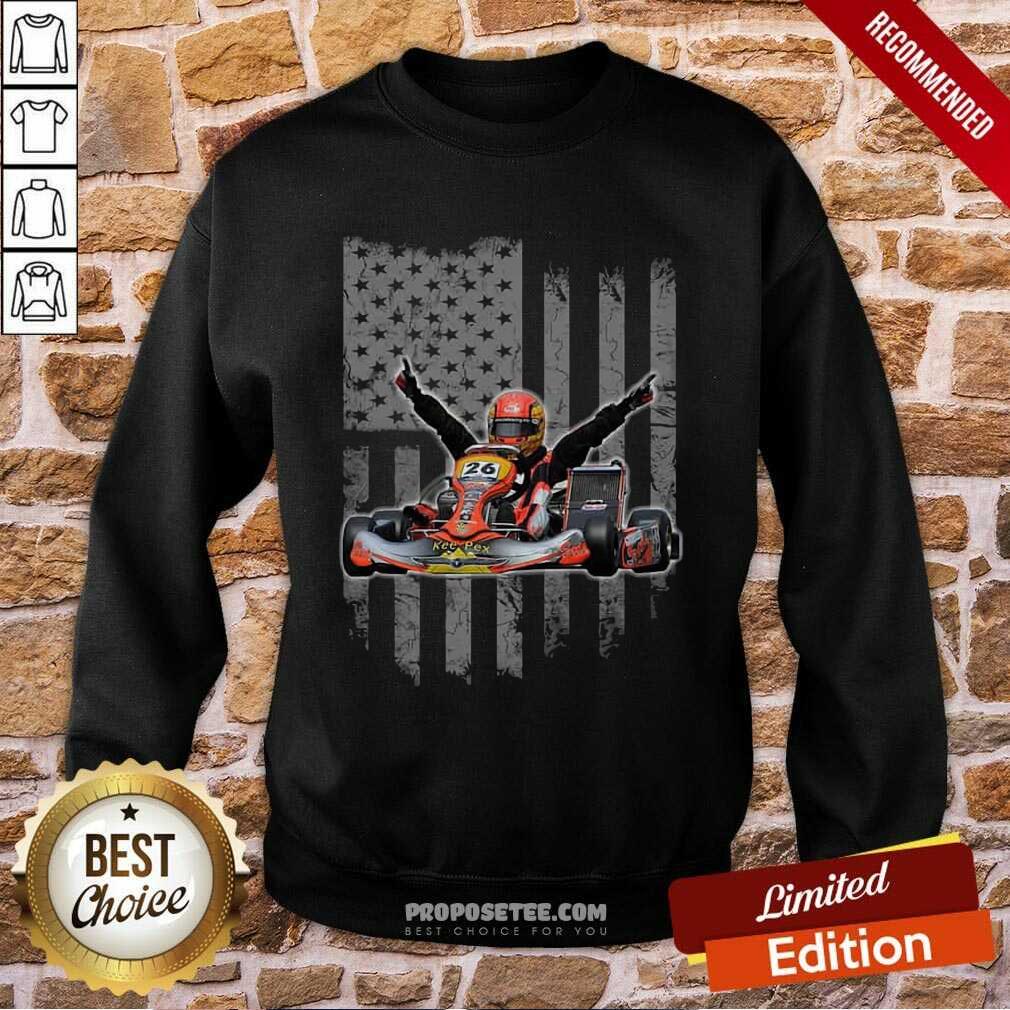 Awesome Sports Car Racing American Flag Shirt - Image 4