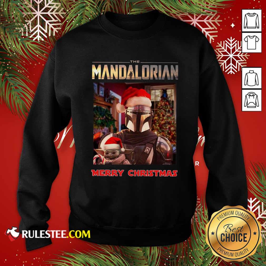 Awesome Star Wars The Mandalorian And Baby Yoda Merry Christmas Shirt - Image 5