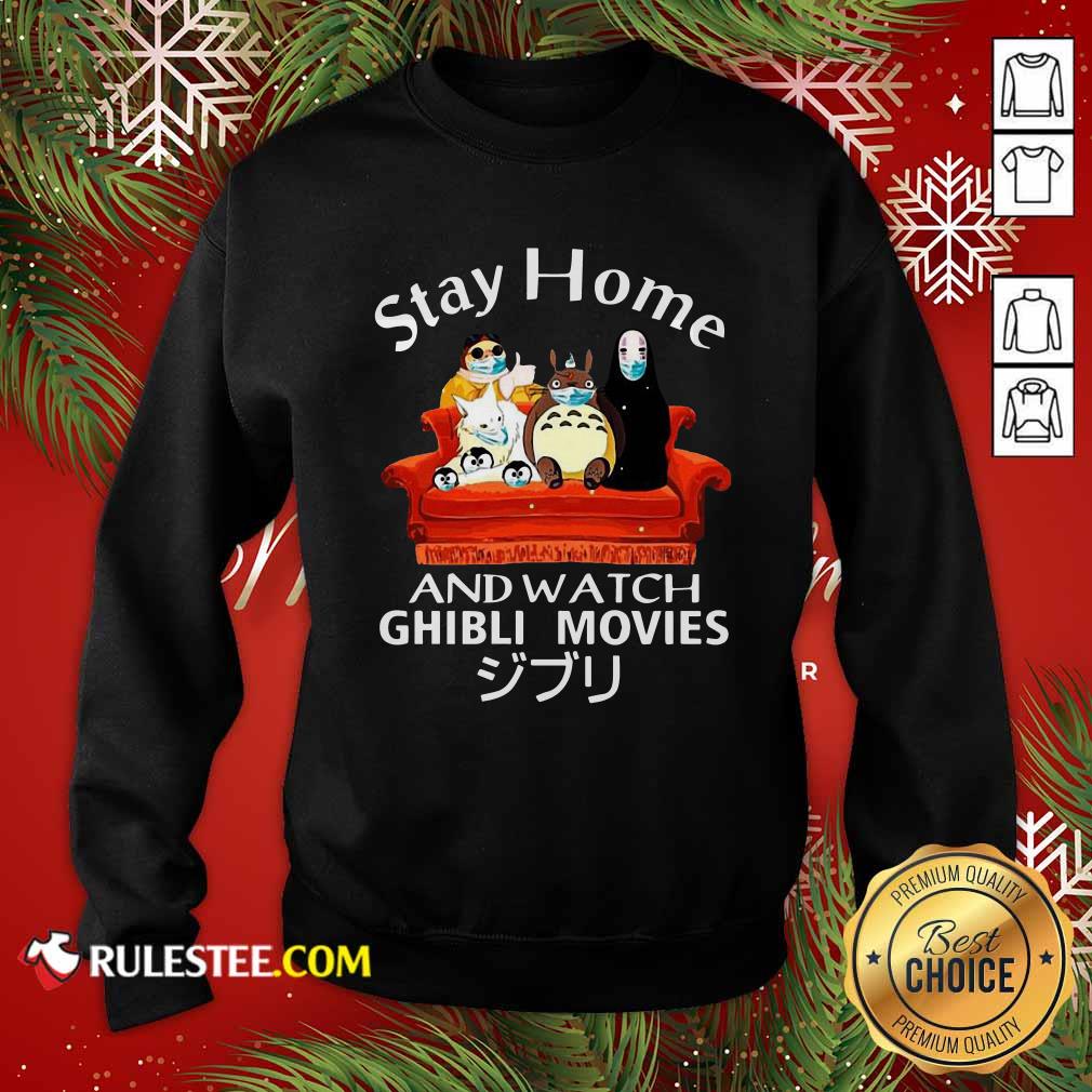 Awesome Stay Home And Watch Ghibli Movies Face Mask Shirt - Image 5
