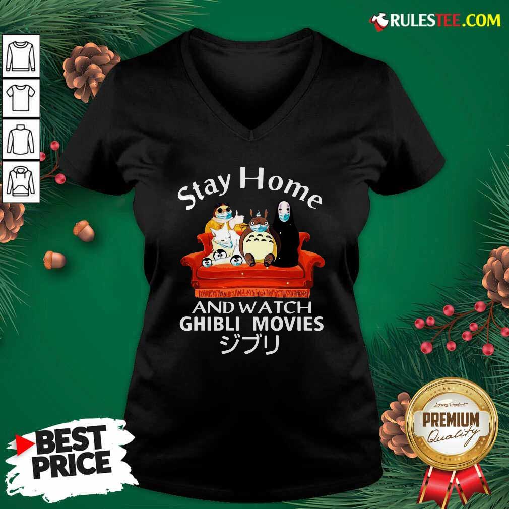 Awesome Stay Home And Watch Ghibli Movies Face Mask Shirt - Image 3