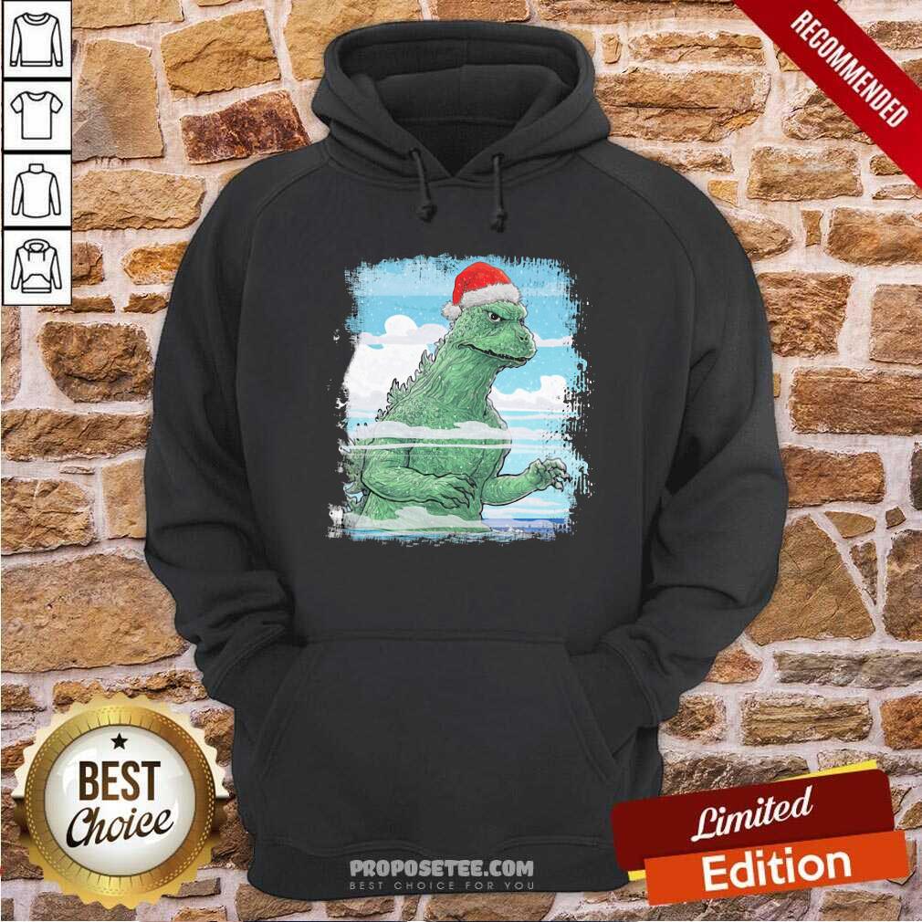 Awesome T-Rex Wear Hat Santa Claus Merry Christmas Shirt - Image 2