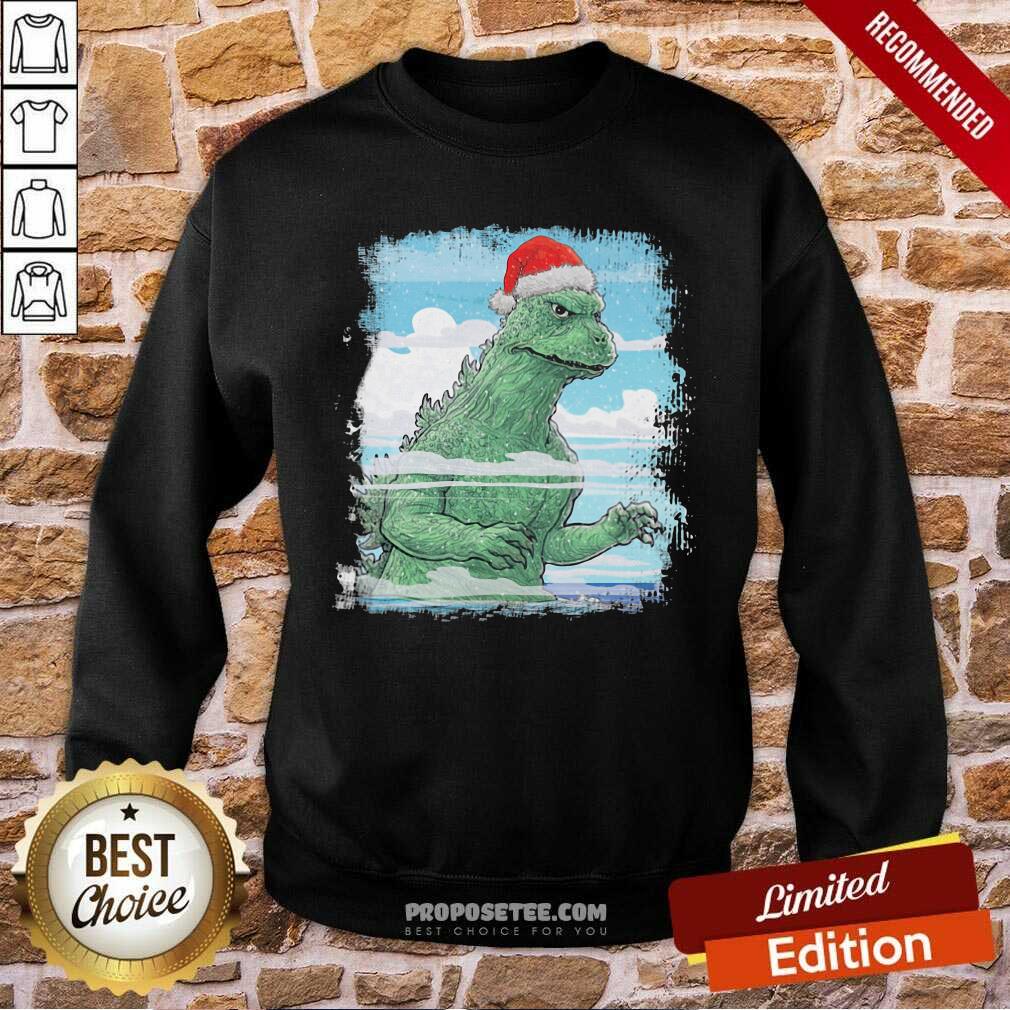 Awesome T-Rex Wear Hat Santa Claus Merry Christmas Shirt - Image 5