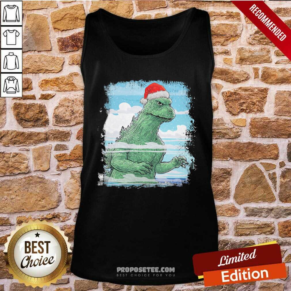 Awesome T-Rex Wear Hat Santa Claus Merry Christmas Shirt - Image 4
