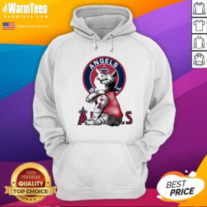 Alternative view of Awesome Tattoo Cat I Love Angels Baseball Shirt