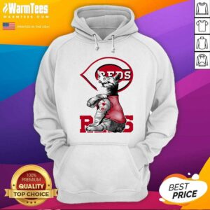 Alternative view of Awesome Tattoo Cat I Love Cincinnati Reds Shirt